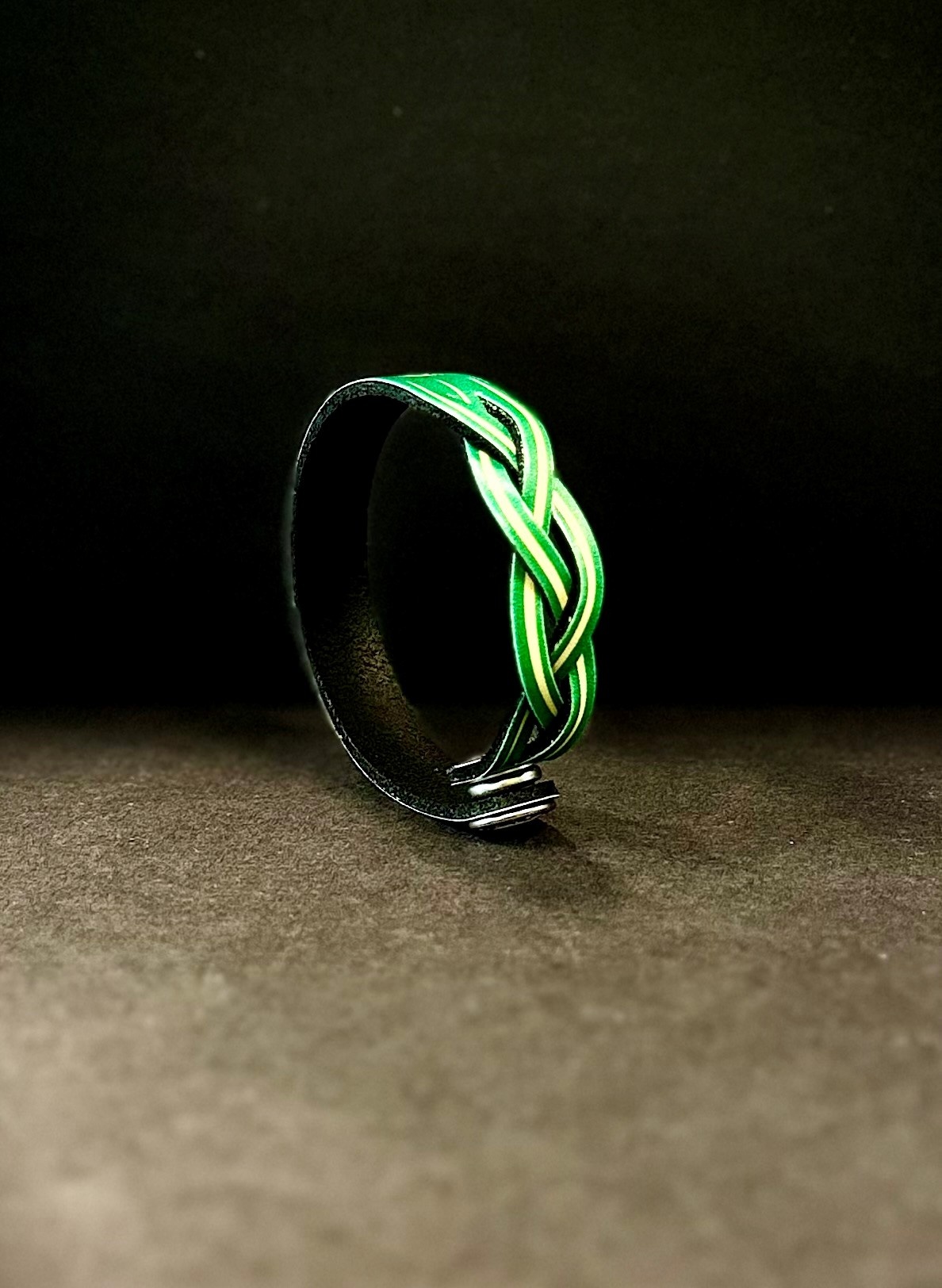 Leather Treaty Single Braid Bracelet