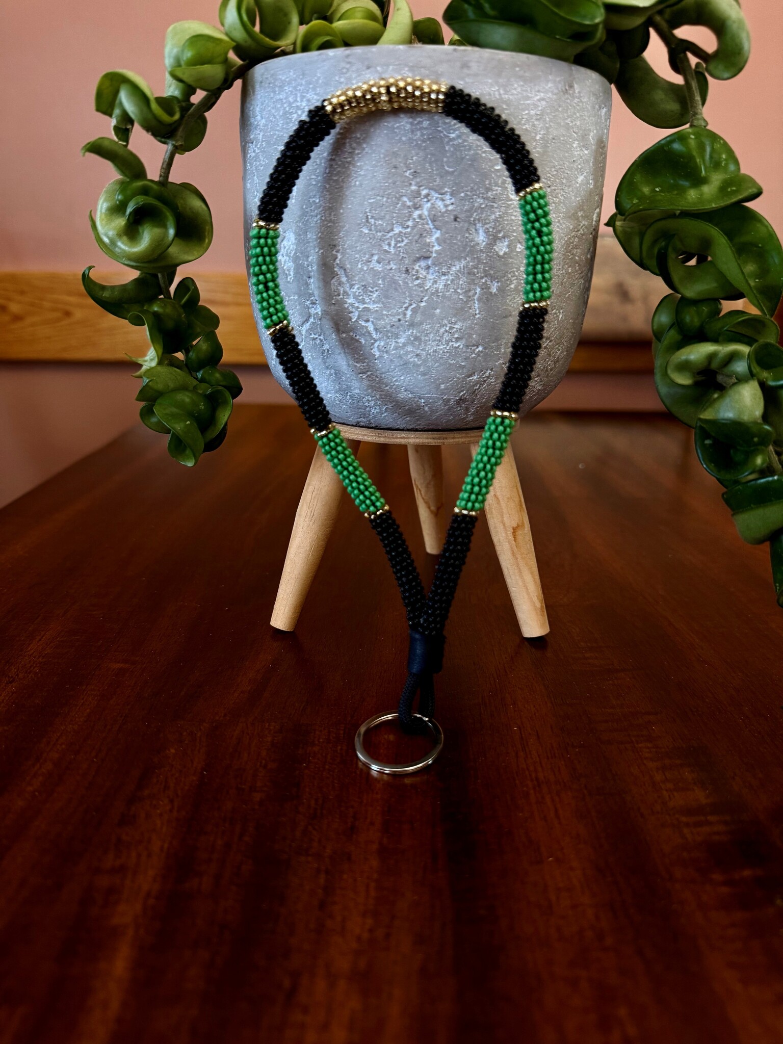 Raiders Beaded Lanyard