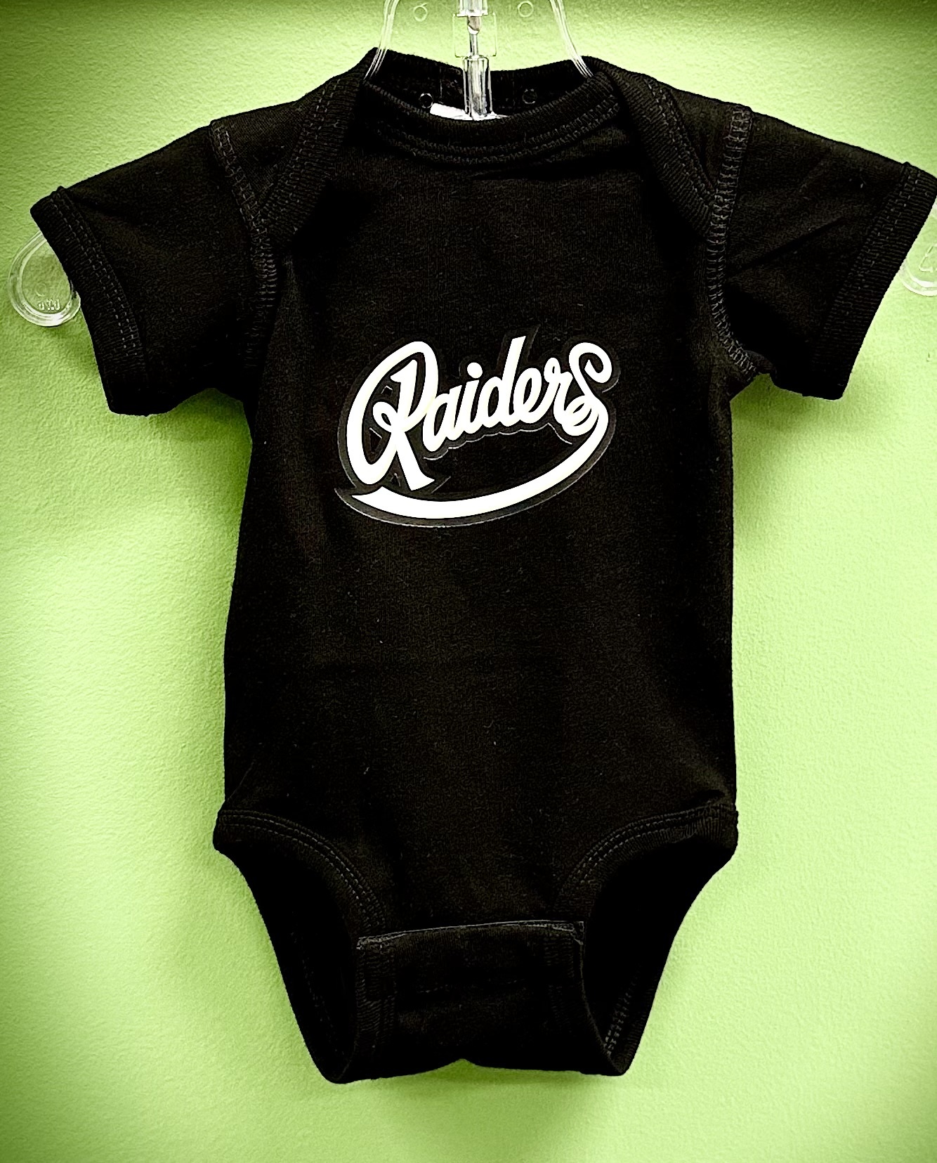 Rabbitskin  Raiders Black Infant Onesie