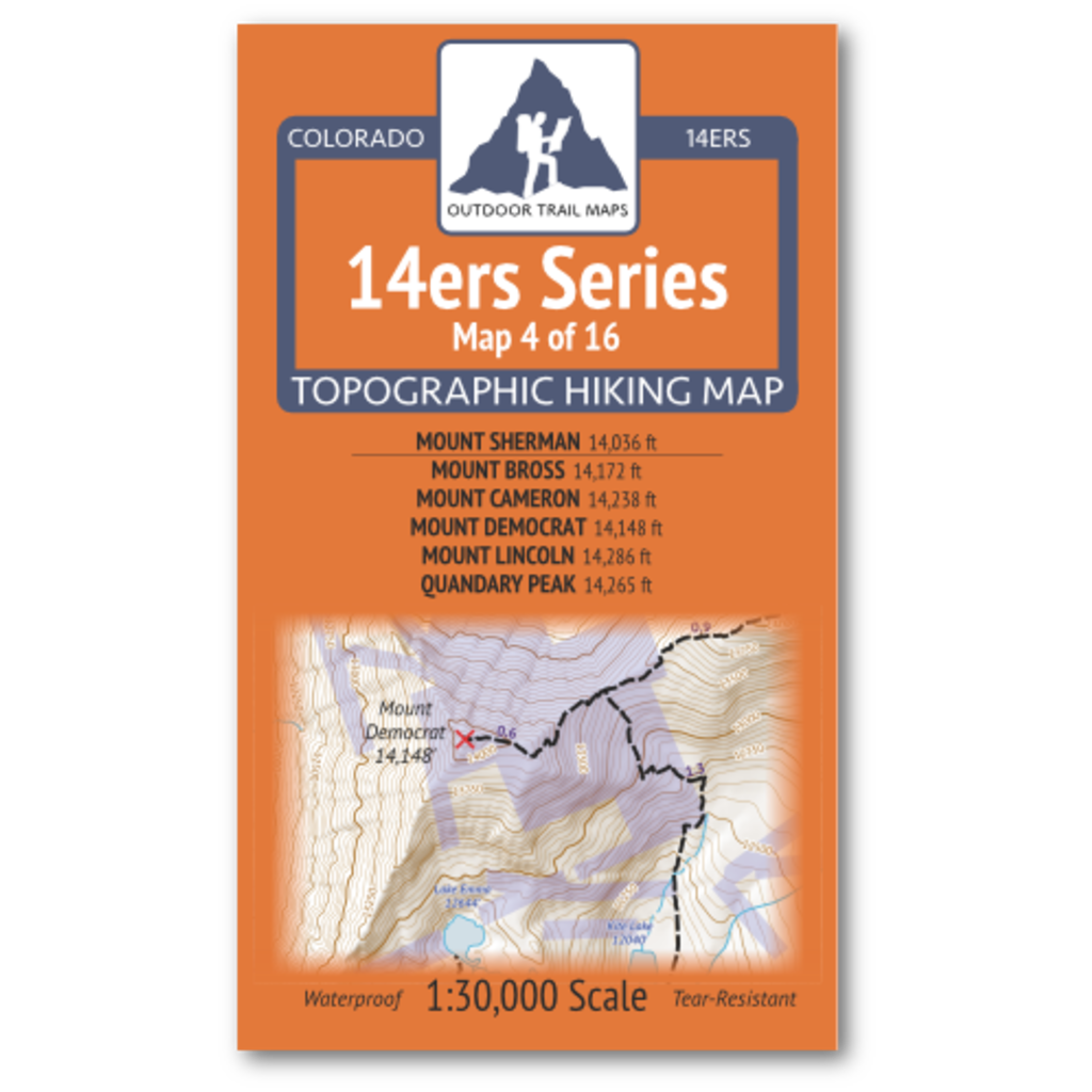 Outdoor Trail Maps Colorado 14ers Series Maps