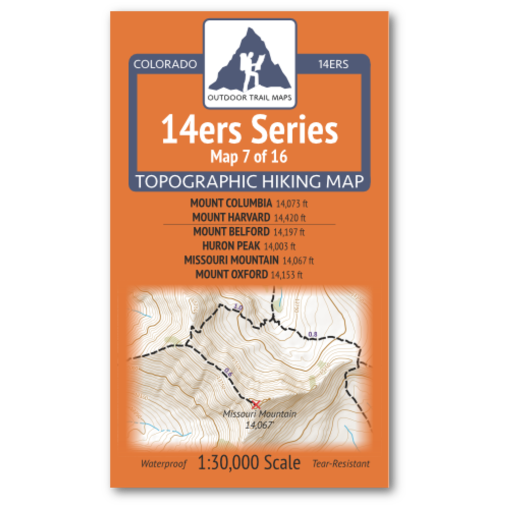 Outdoor Trail Maps Colorado 14ers Series Maps