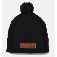 Black Diamond Cable Cuff Pom Beanie