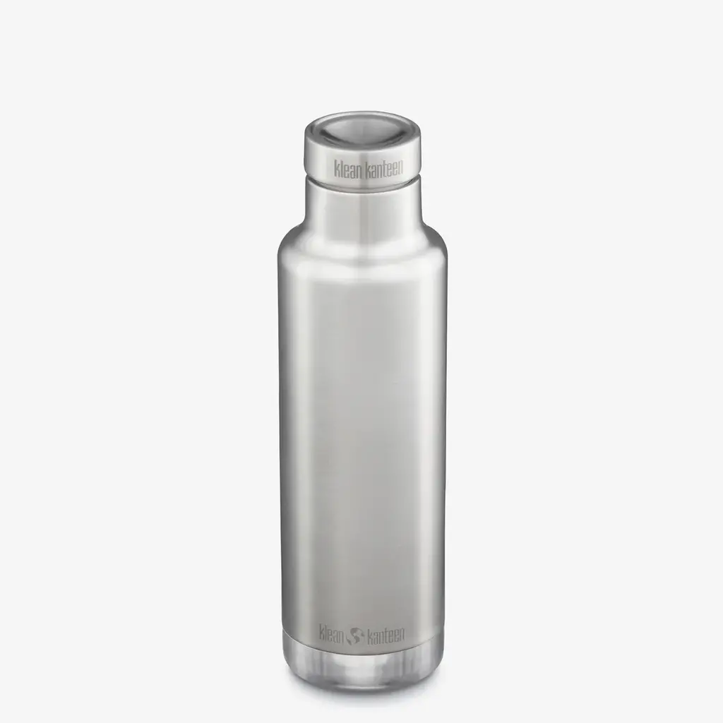 Klean Kanteen 25 oz Classic Insulated Bottle with Pour Through Cap Brushed Stainless
