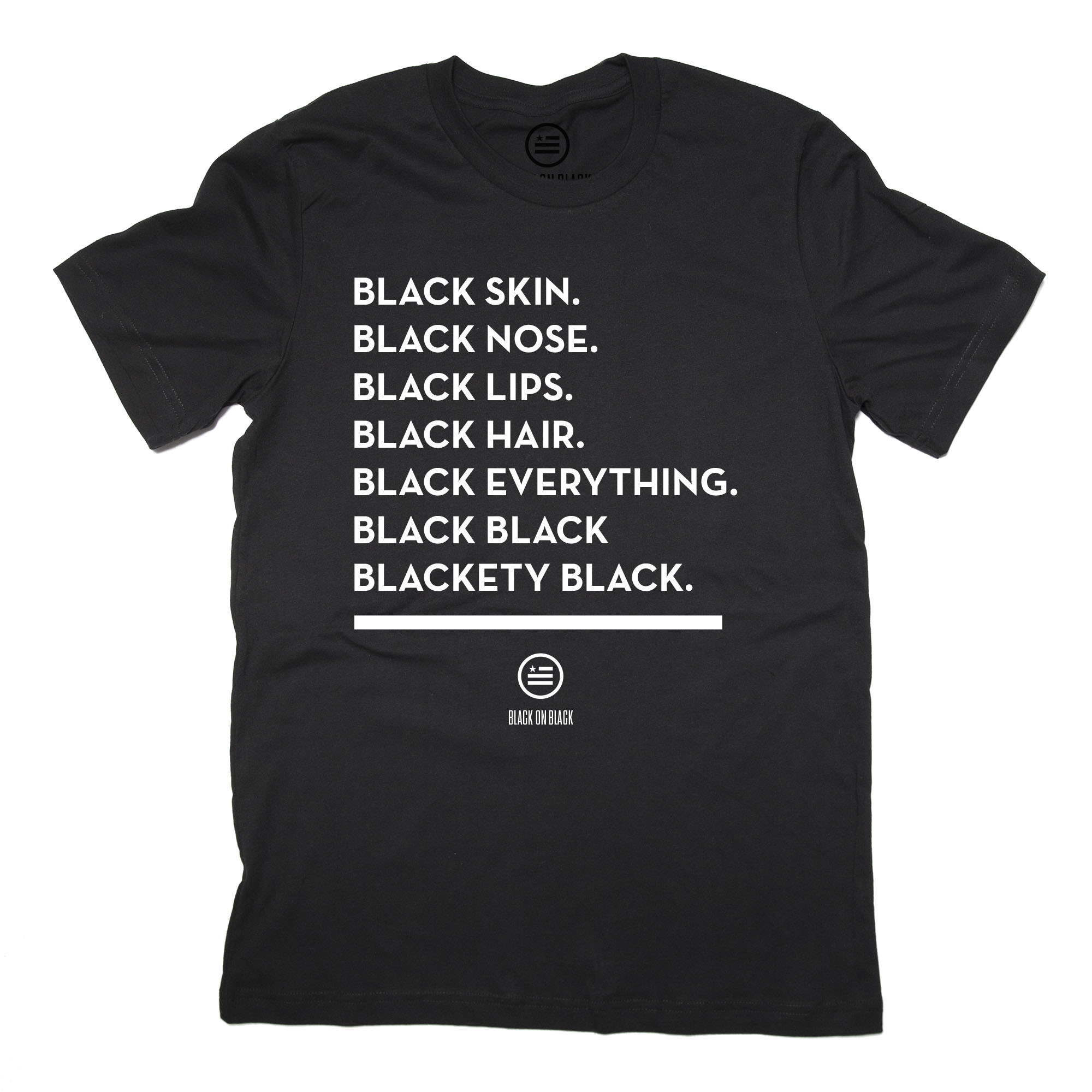 black on black t shirt design