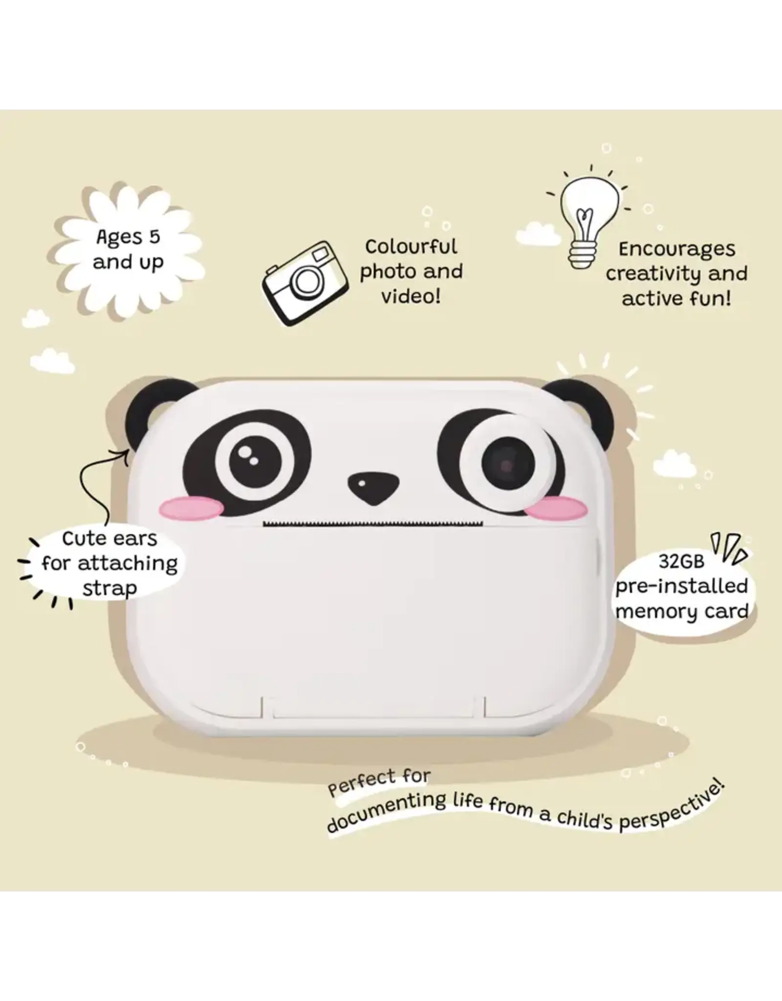 kidamento Panda Print and Digital Camera