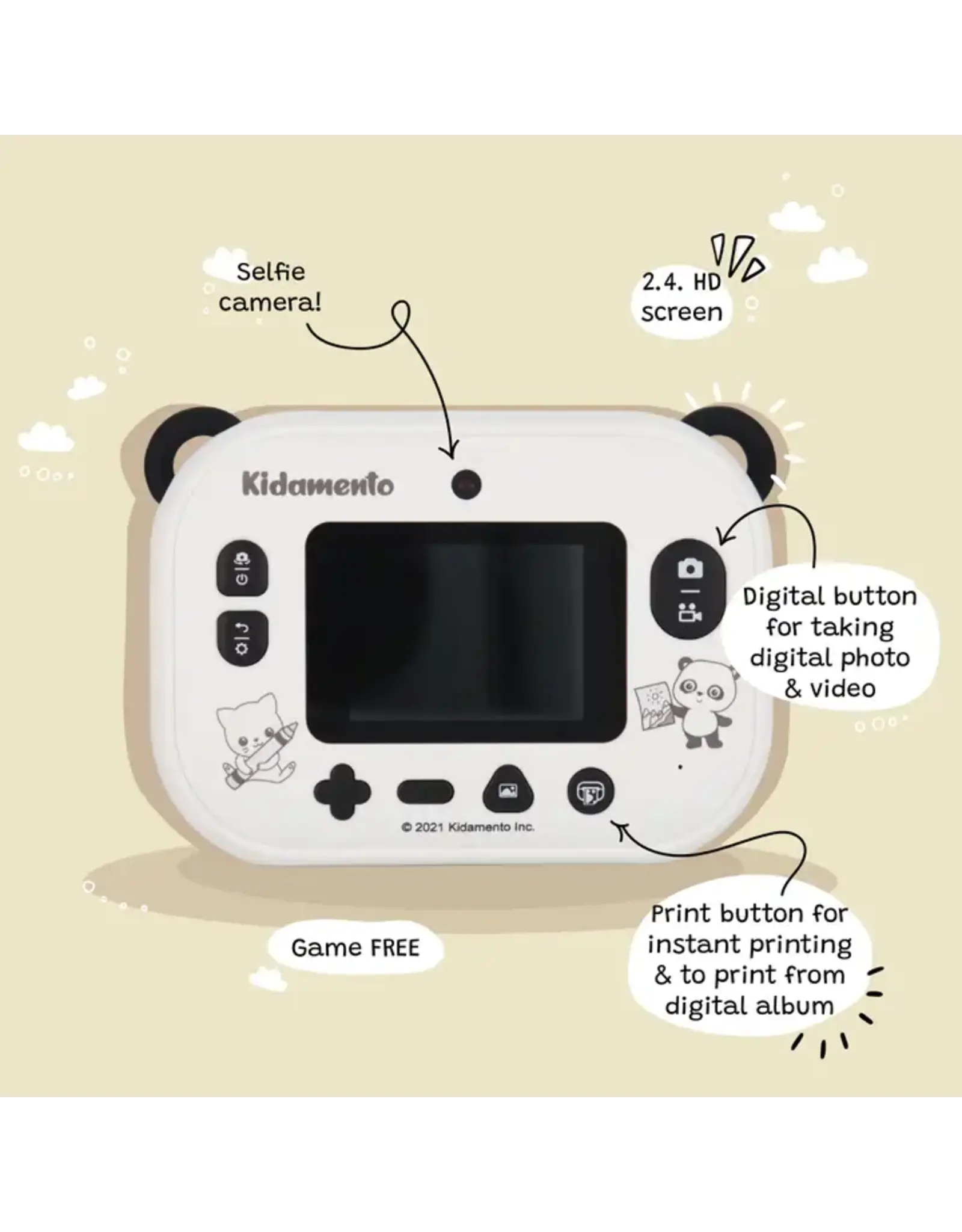 kidamento Panda Print and Digital Camera
