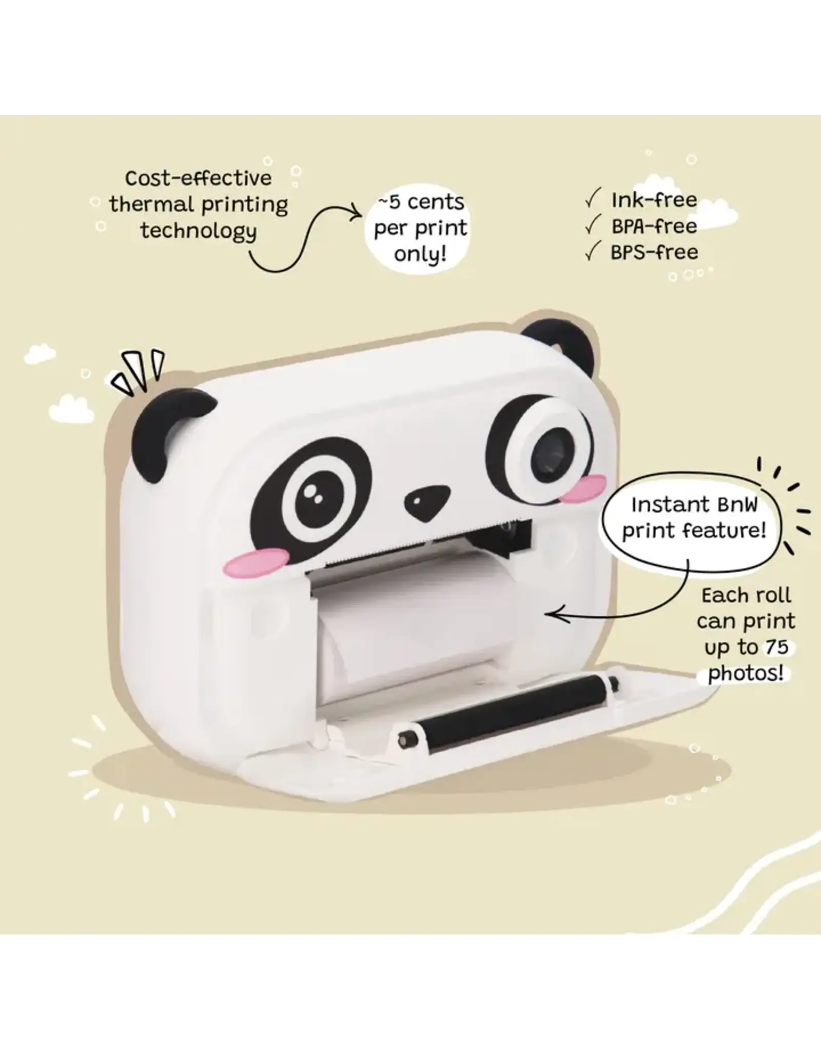 kidamento Panda Print and Digital Camera