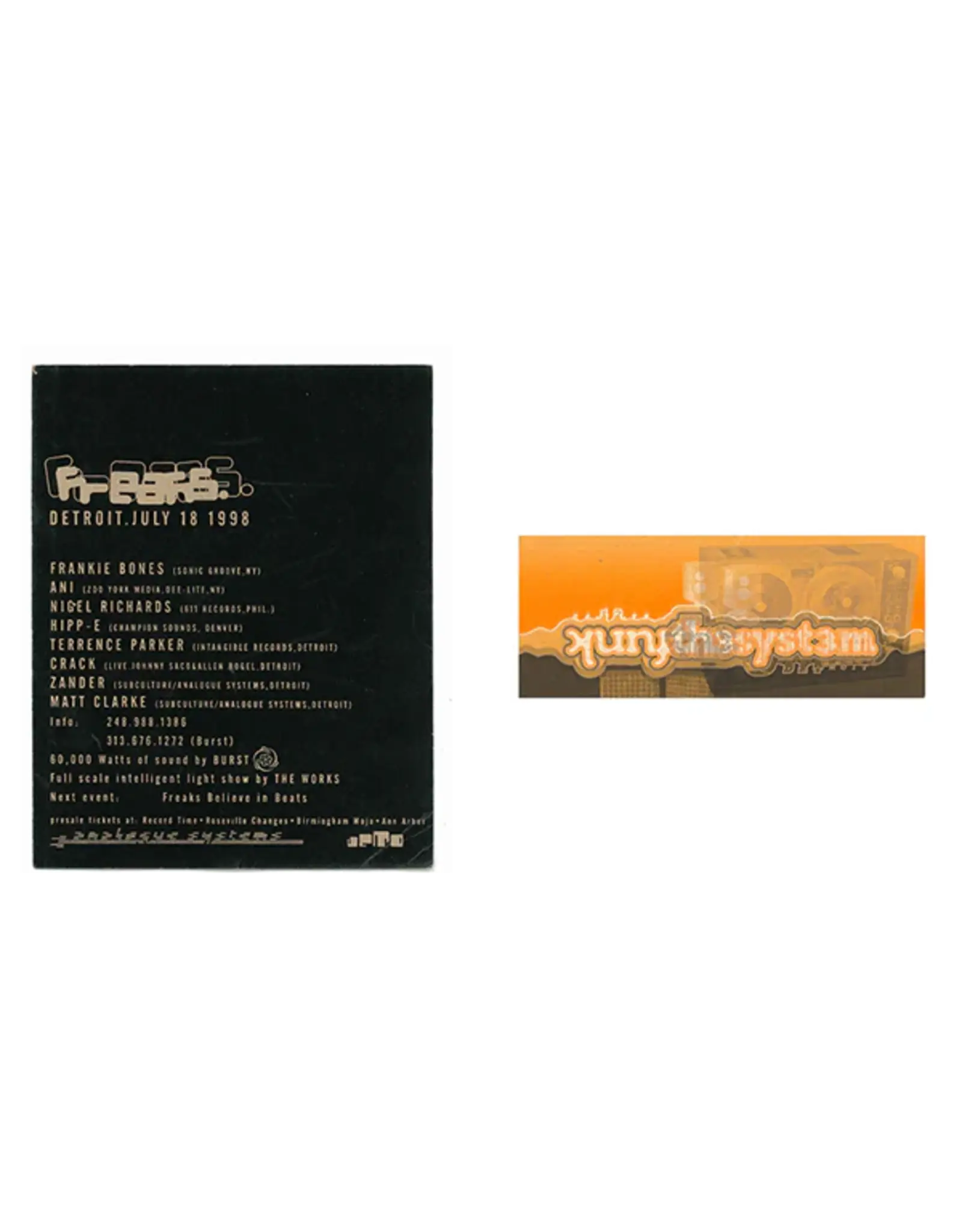 Detroit Rave Flyers 1993-1999