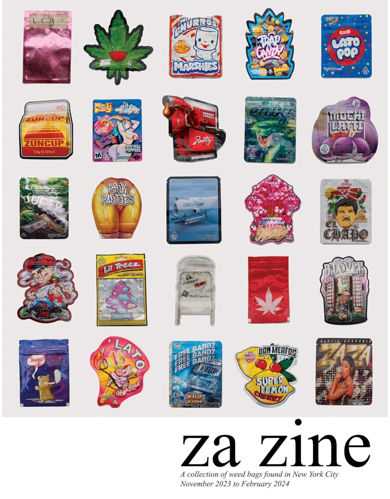 Blurring Books Za Zine: A Collection of Weed Bags Found in New York City