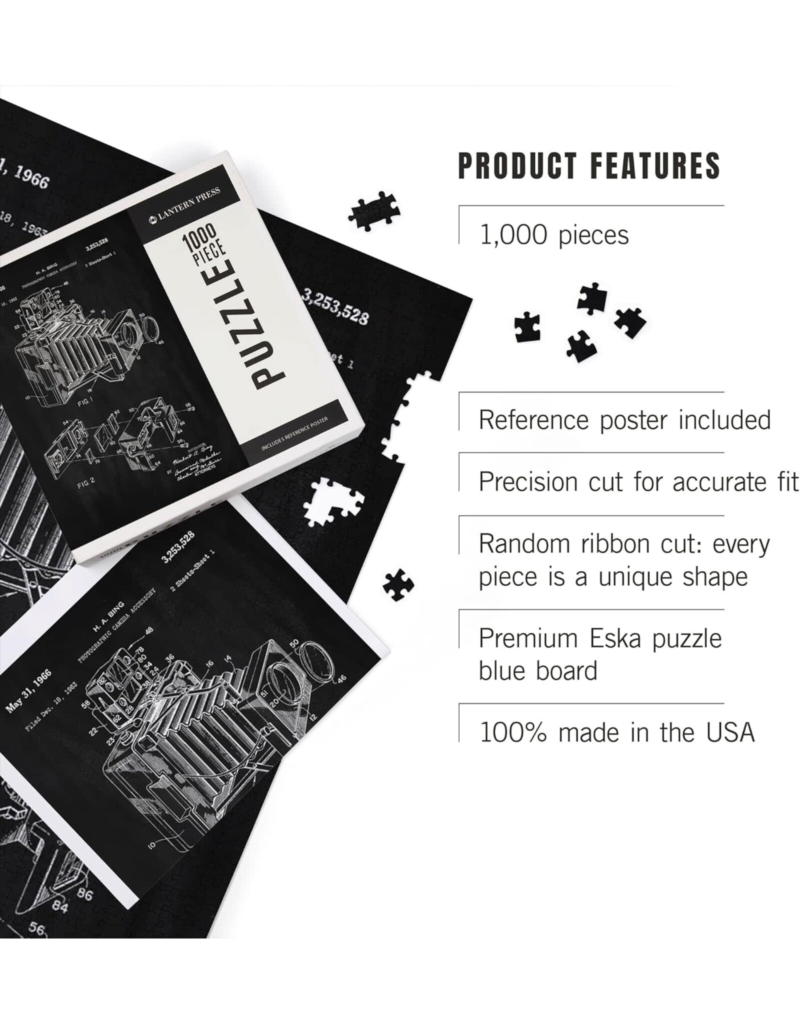 1000 Piece Puzzle - Camera Blackboard Patent