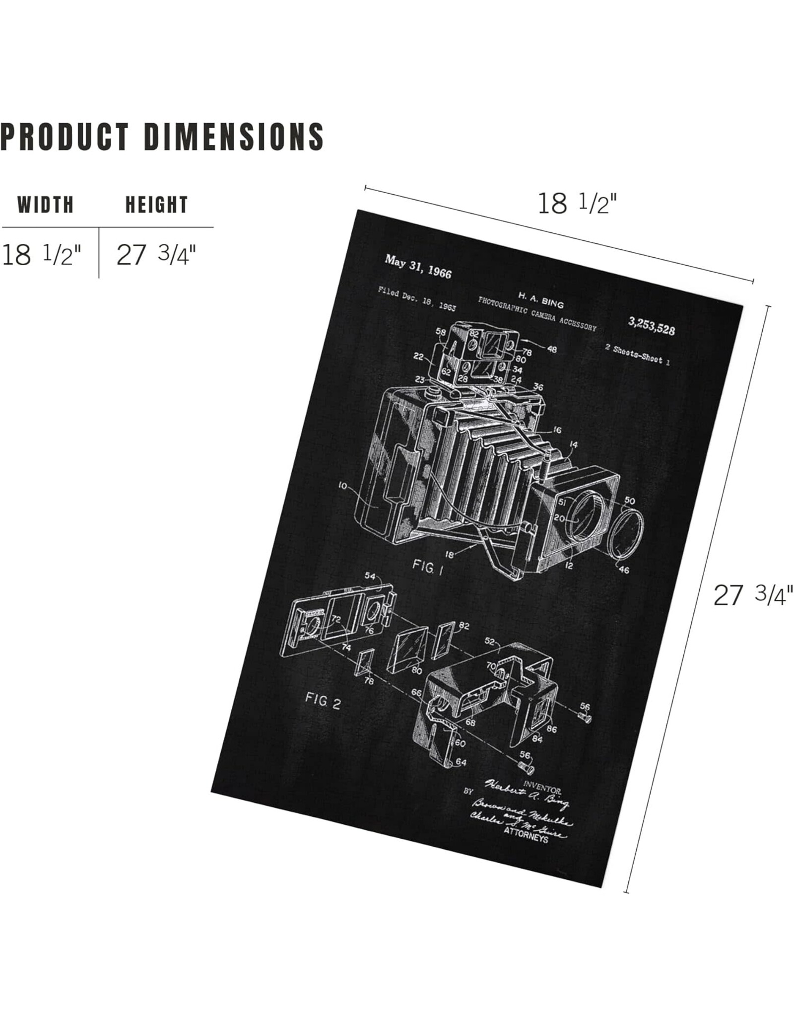 1000 Piece Puzzle - Camera Blackboard Patent