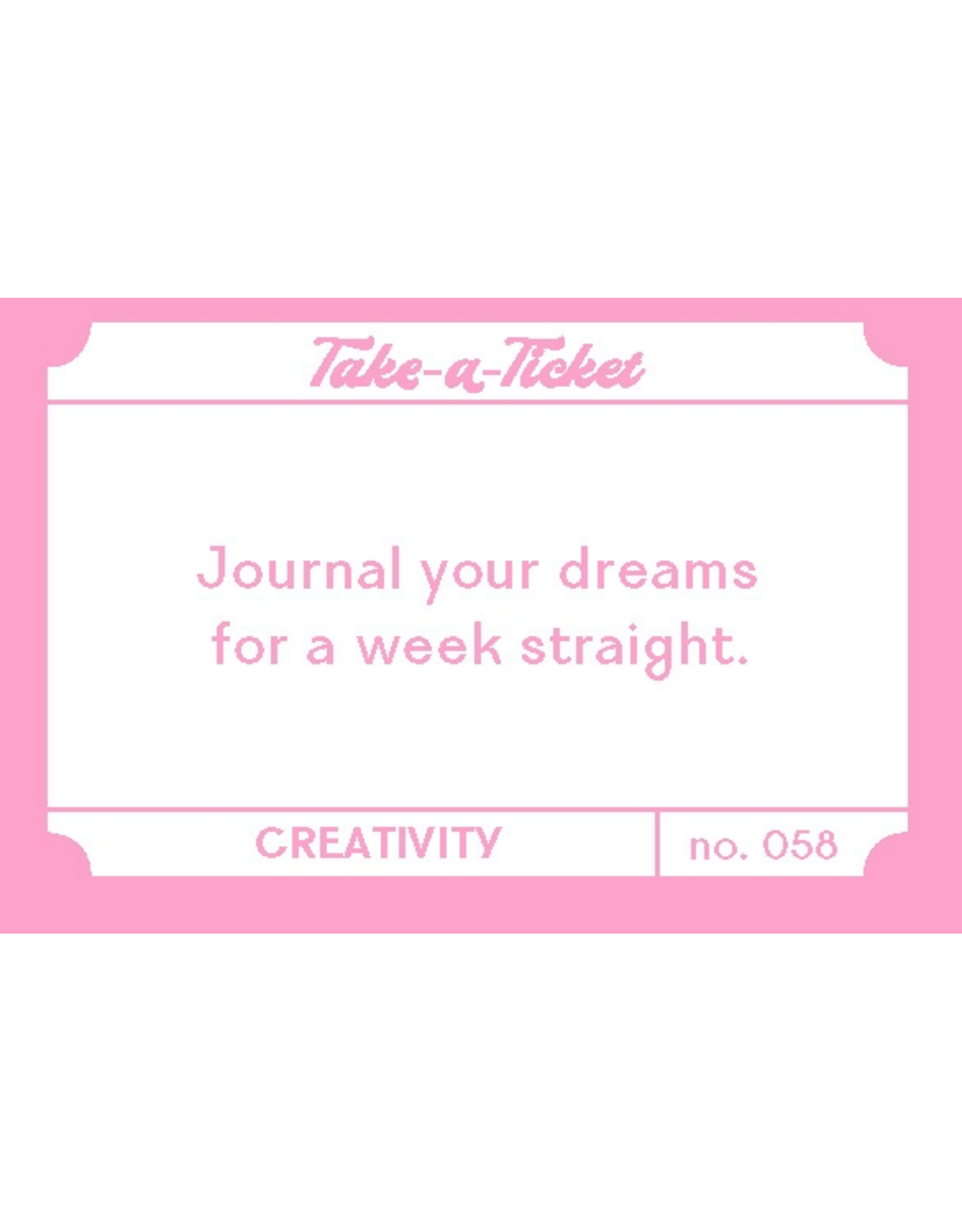 chronicle books Take-A-Ticket: Creativity