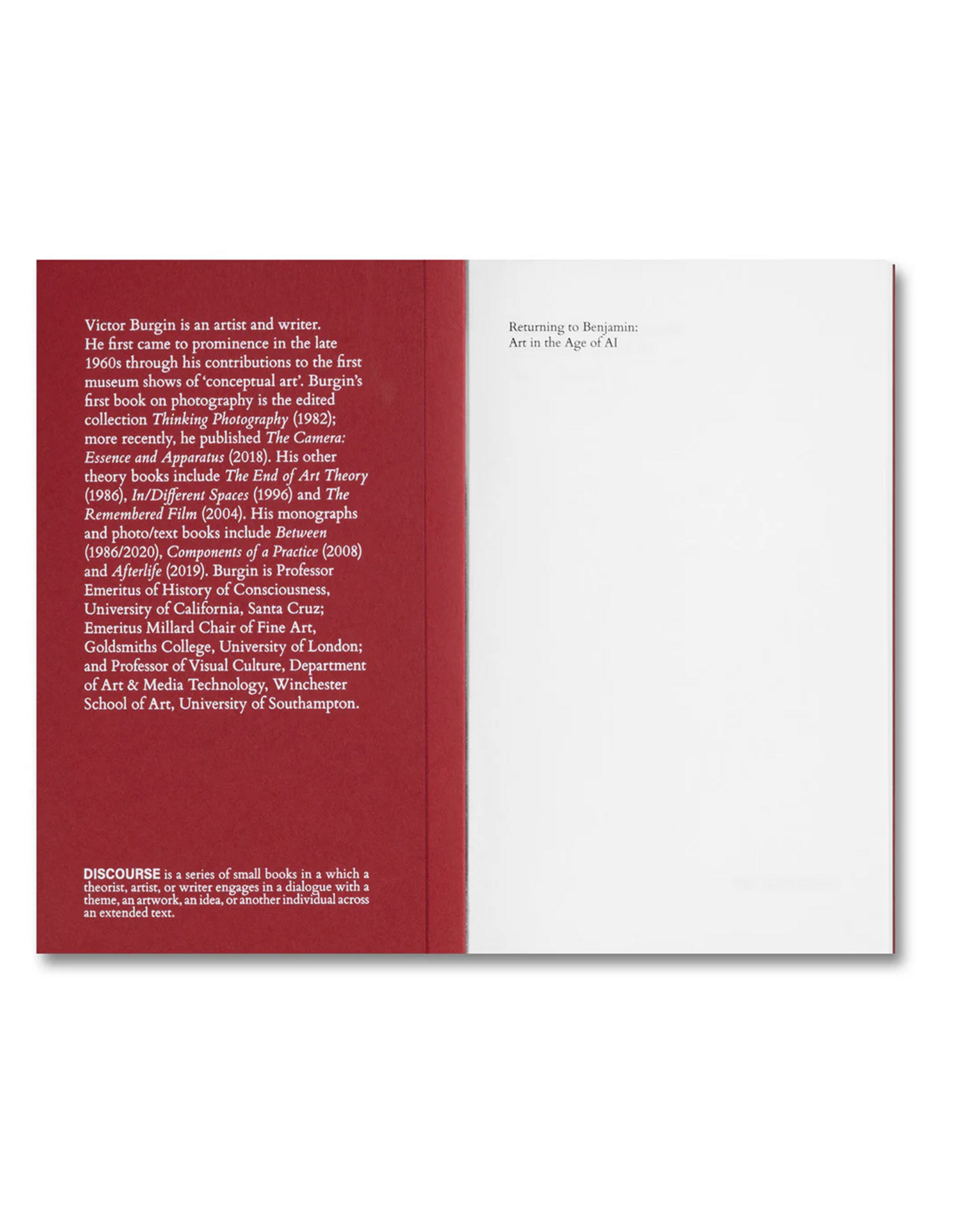 MACK Books Victor Burgin: Returning to Benjamin: Art in the Age of AI
