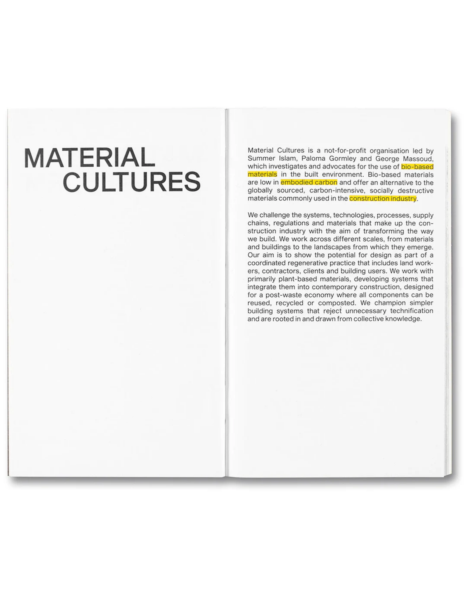 MACK Books Material Cultures: Material  Reform