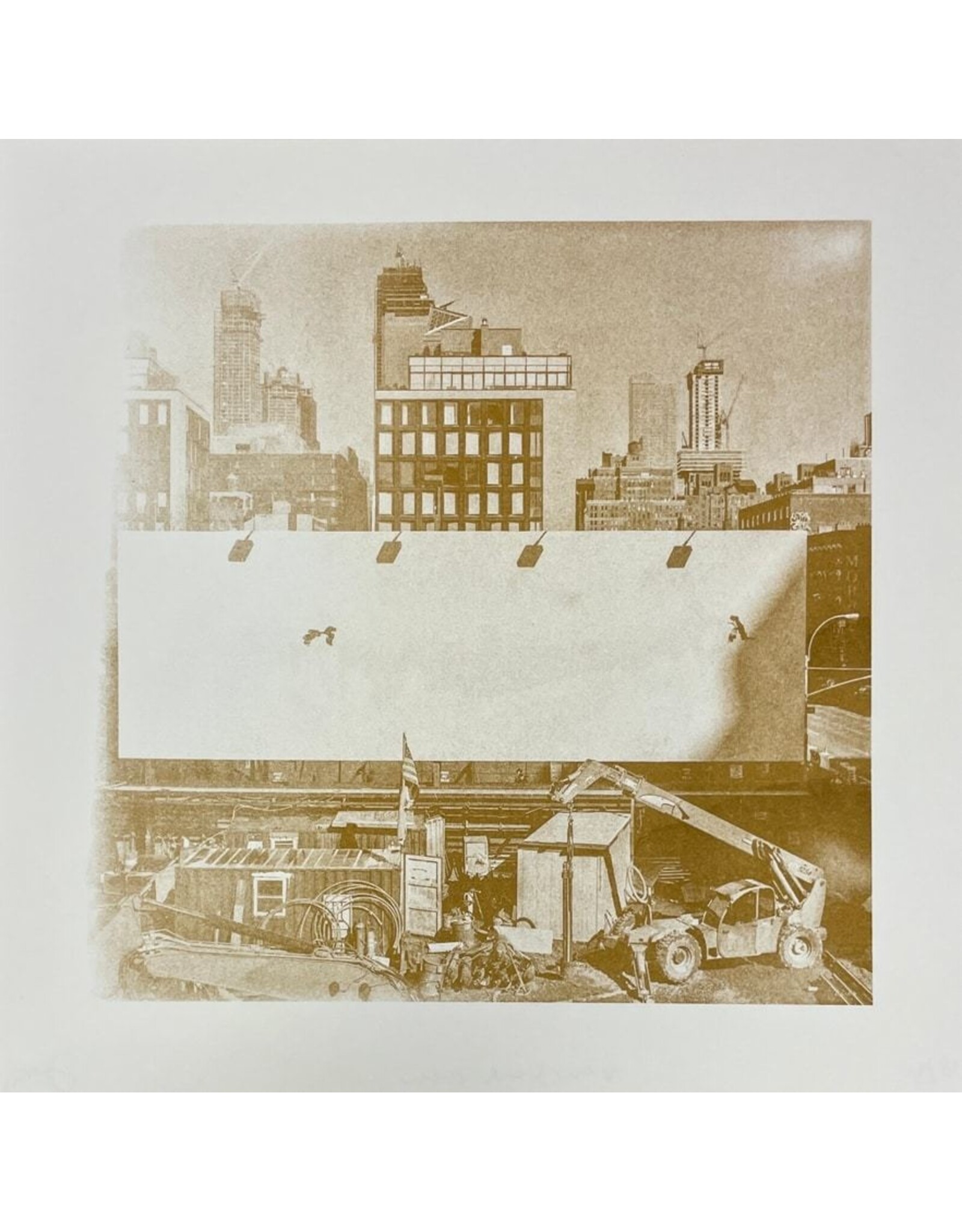 Gold Rain New York view print riso print