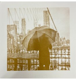 Gold Rain Rainy New York riso print