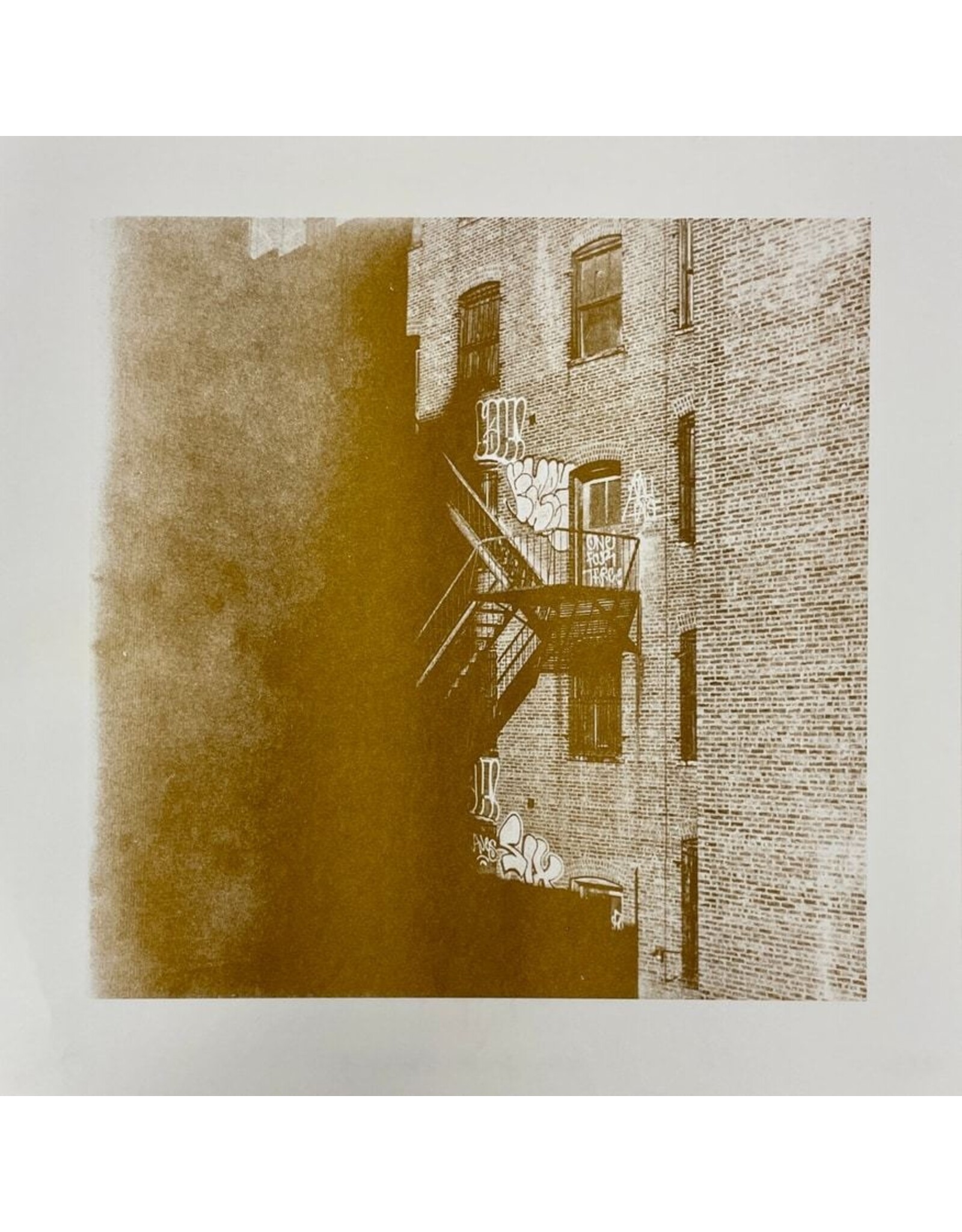 Gold Rain New York streets riso print