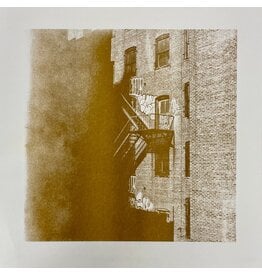 Gold Rain New York streets riso print