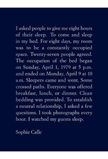 Siglio Sophie Calle: The Sleepers