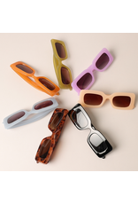Bold Rectangular Sunglasses + sleeve