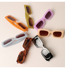 Bold Rectangular Sunglasses + sleeve