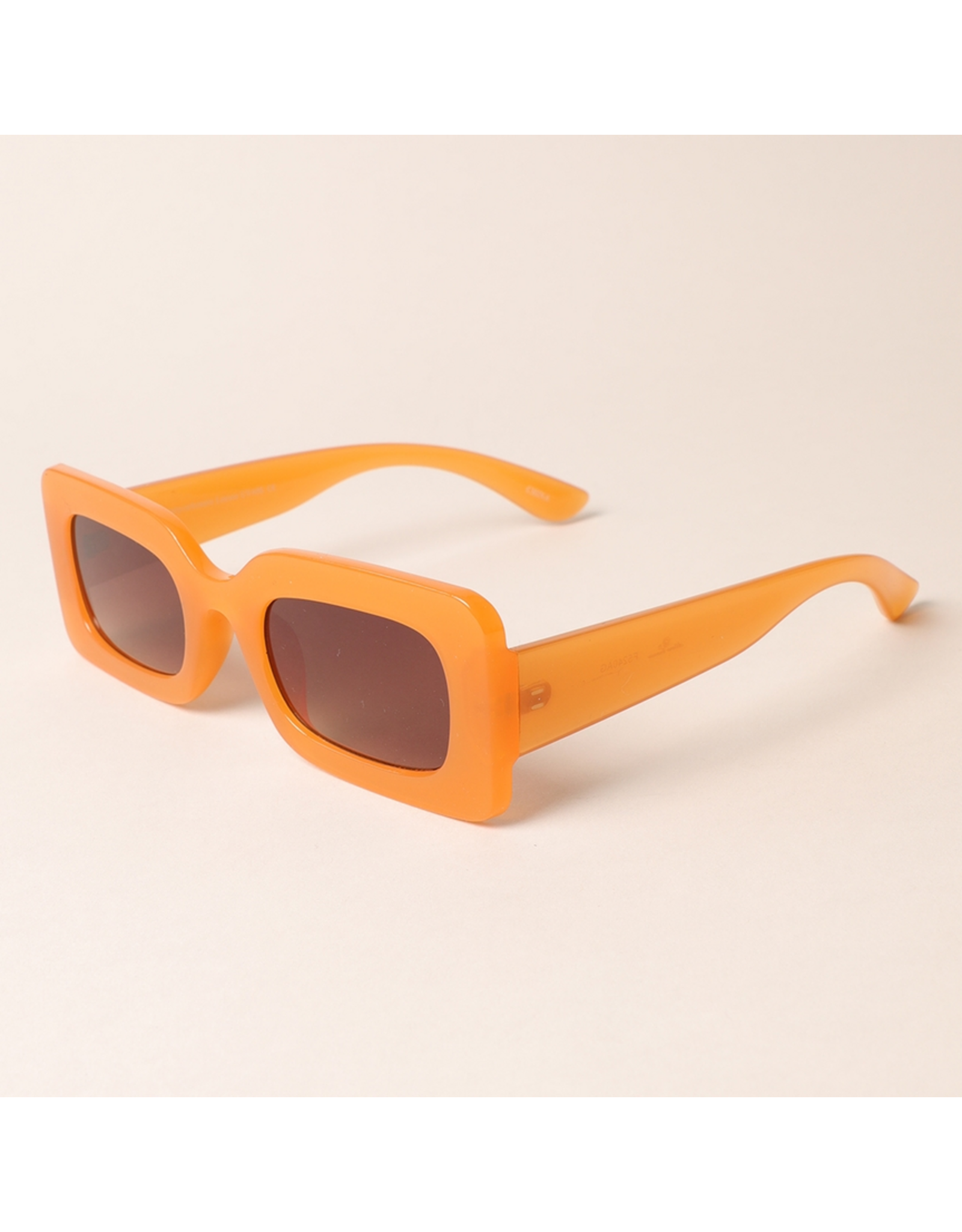 Bold Rectangular Sunglasses + sleeve