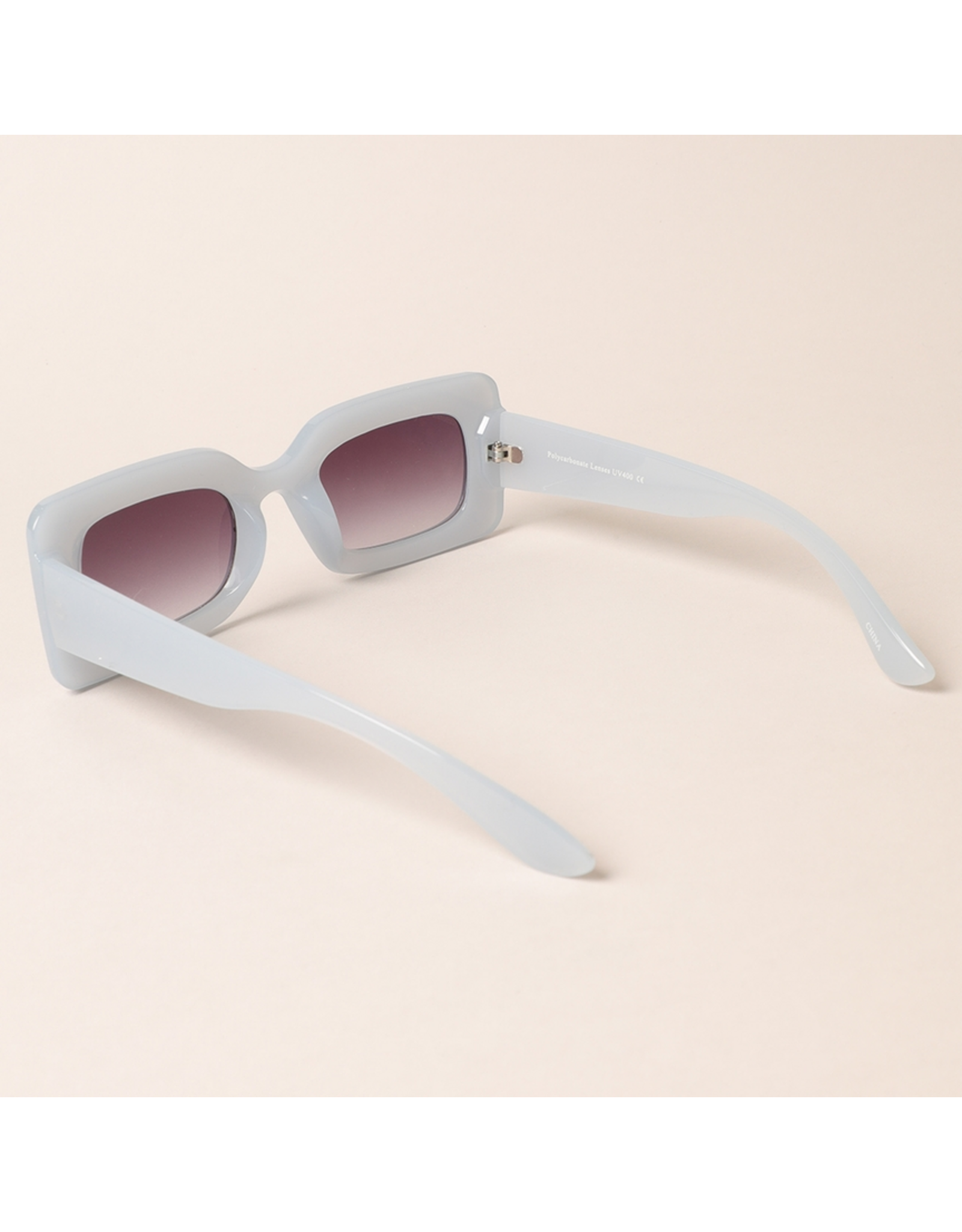 Bold Rectangular Sunglasses + sleeve