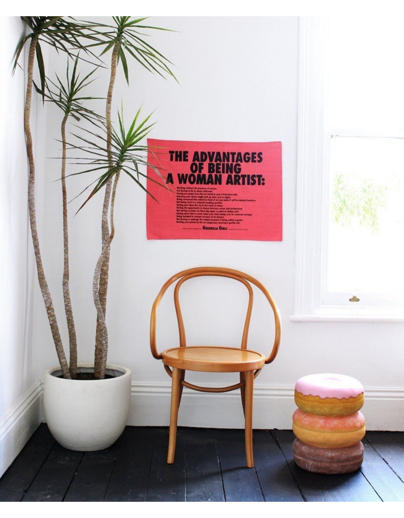 Advantages of Being A Woman Tea Towel X Guerrilla Girls