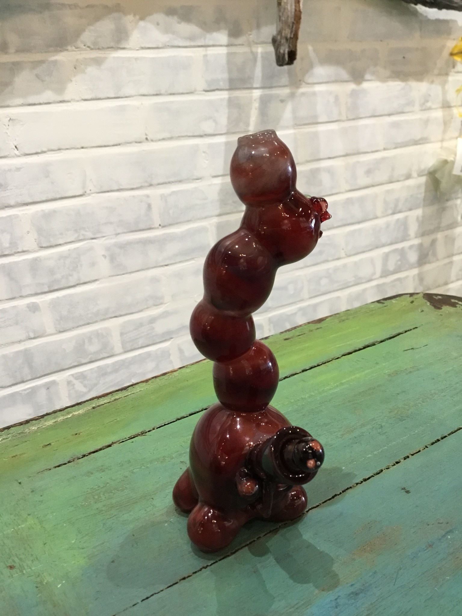 Nash Adams-Pruitt Globular Bubbler Maroon Nash Adams-Pruitt Globular Bubbler Maroon