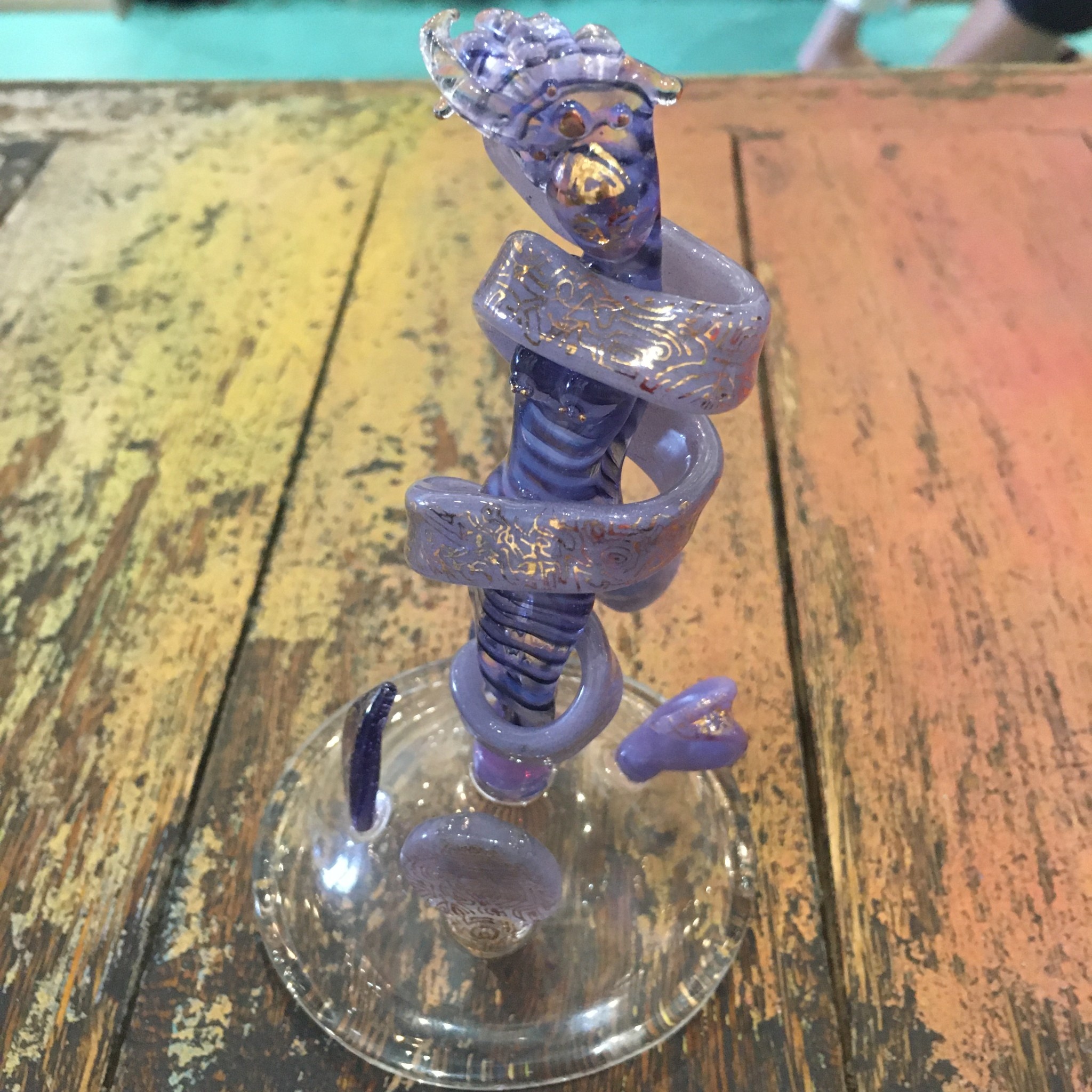 Nash Adams-Pruitt Purple Stripe Golden Goddess Sculpture Nash Adams-Pruitt Purple Stripe Golden Goddess Sculpture