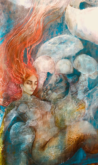 Judibeth Hunter Mermaid Giclee 24x36 Judibeth Hunter Mermaid Giclee 24x36