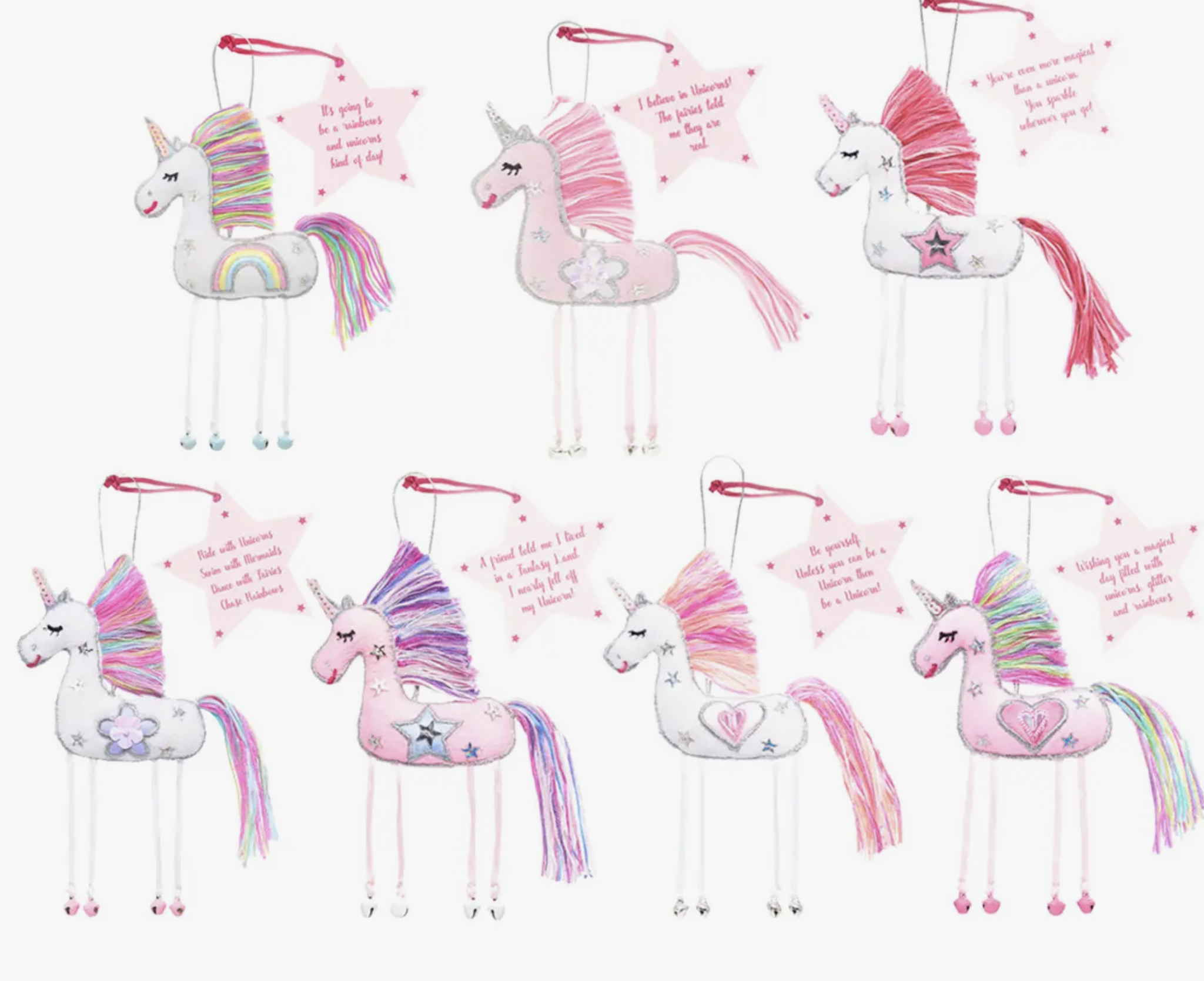Unicorn Message Ornaments Unicorn Message Ornaments