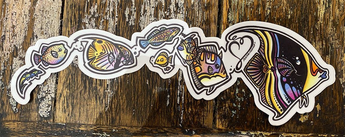 Celeste Holmes Stickers Island Fish Celeste Holmes Stickers Island Fish