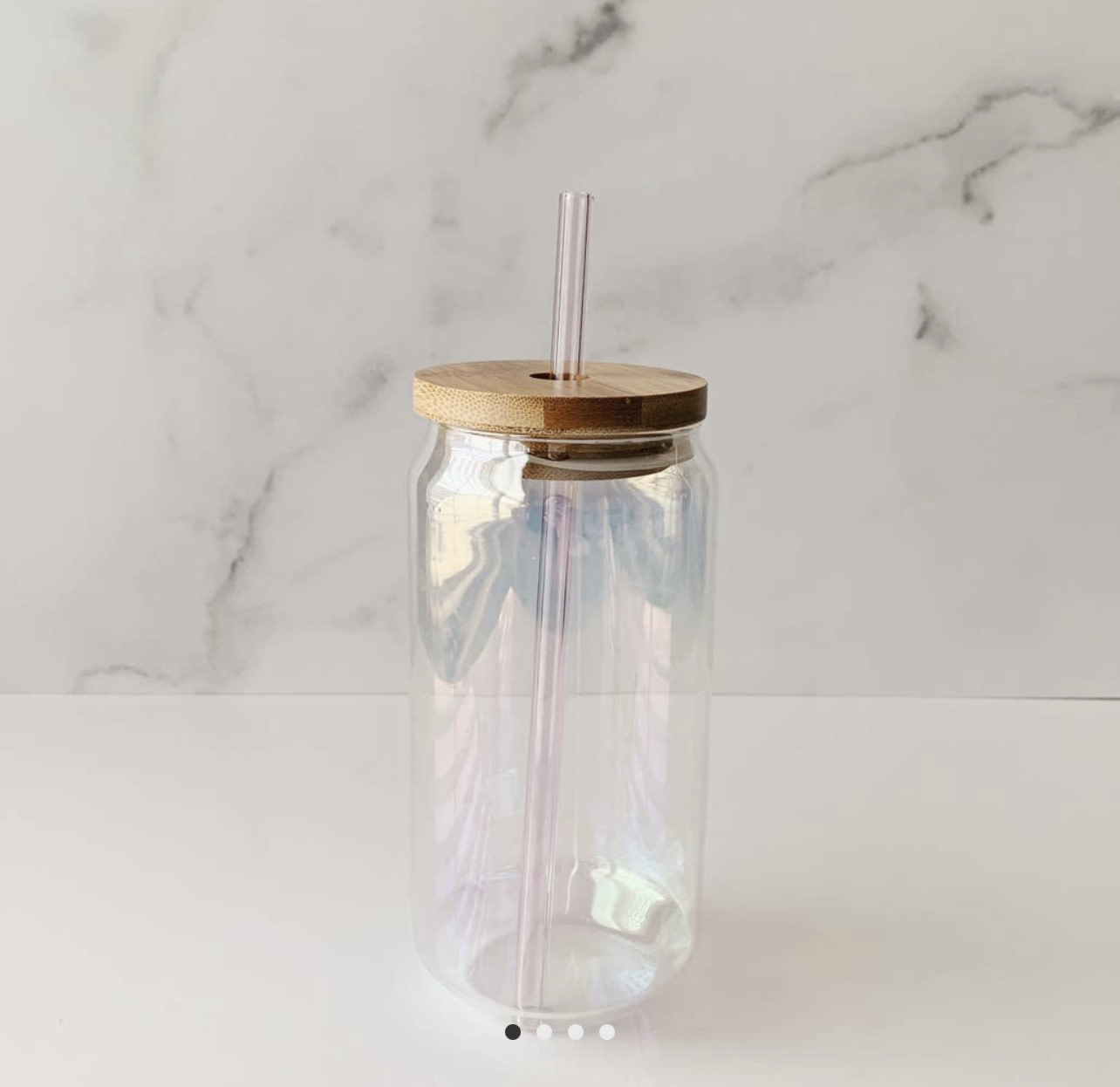 Unicorn Glass with Bamboo Lid & Straw Unicorn Glass with Bamboo Lid & Straw