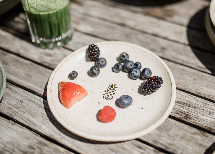 Shade & Shutter Dessert Plate in Sea Foam