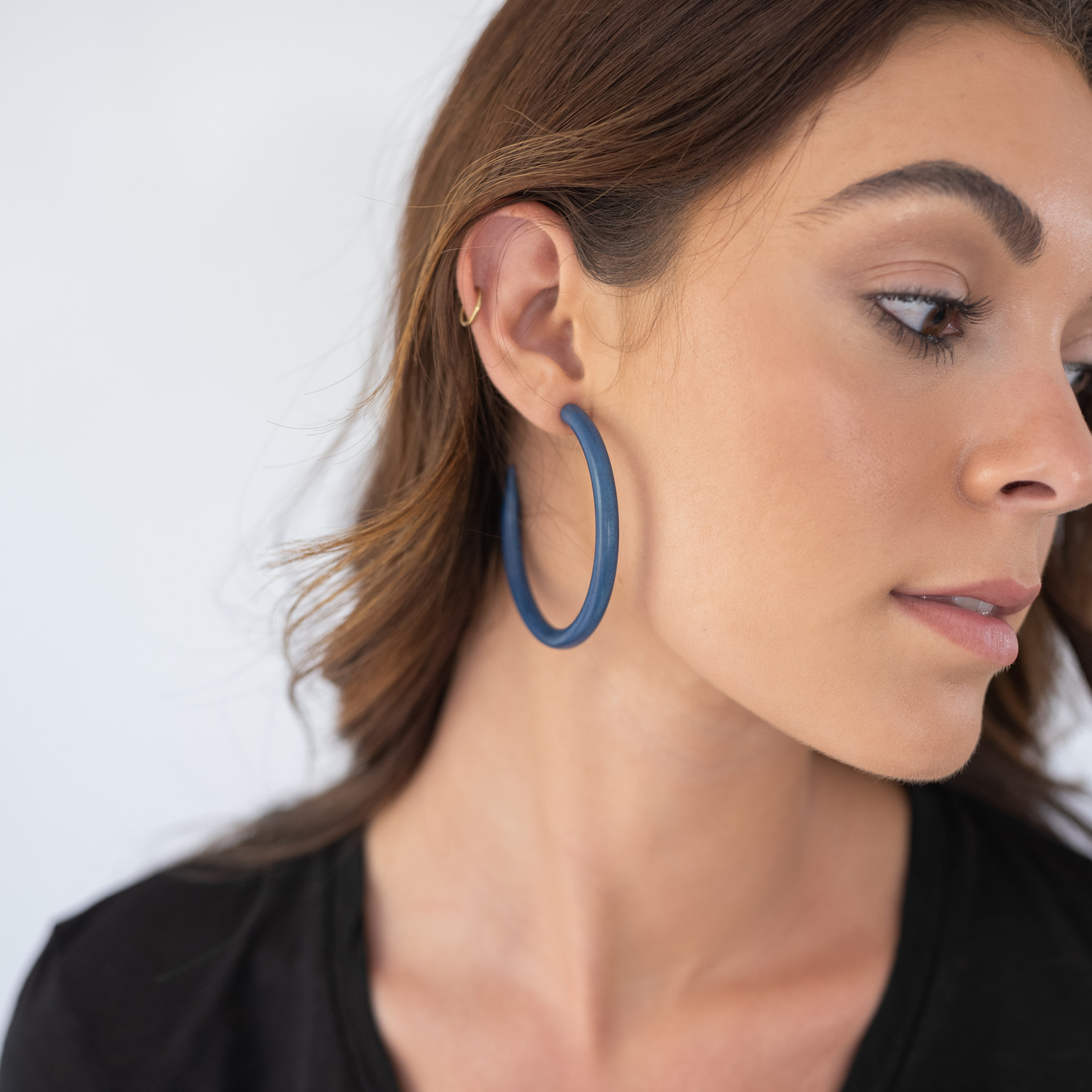 Binky & Lulu Wood Hoop Earrings