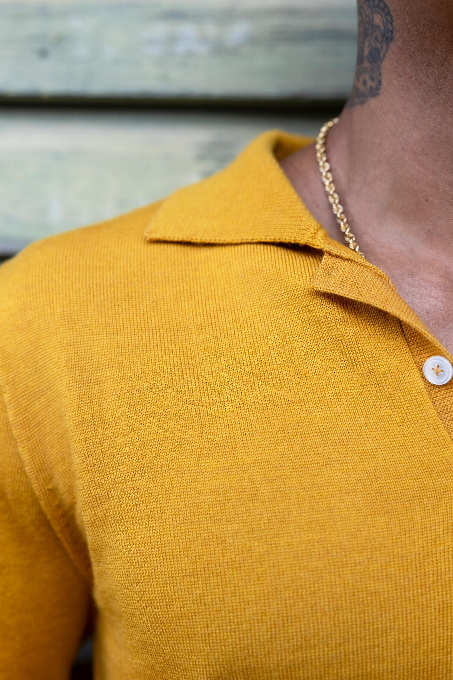 Merino wool collared shirt online