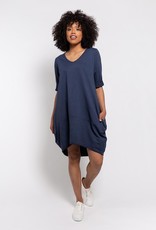 "M" Made in Italy Ladies Knitted 3/4 Sleeve Dress