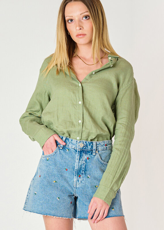 Dex LS Button Front Blouse