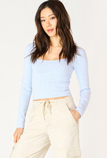 Dex LS Scoopneck Pointelle Sweater