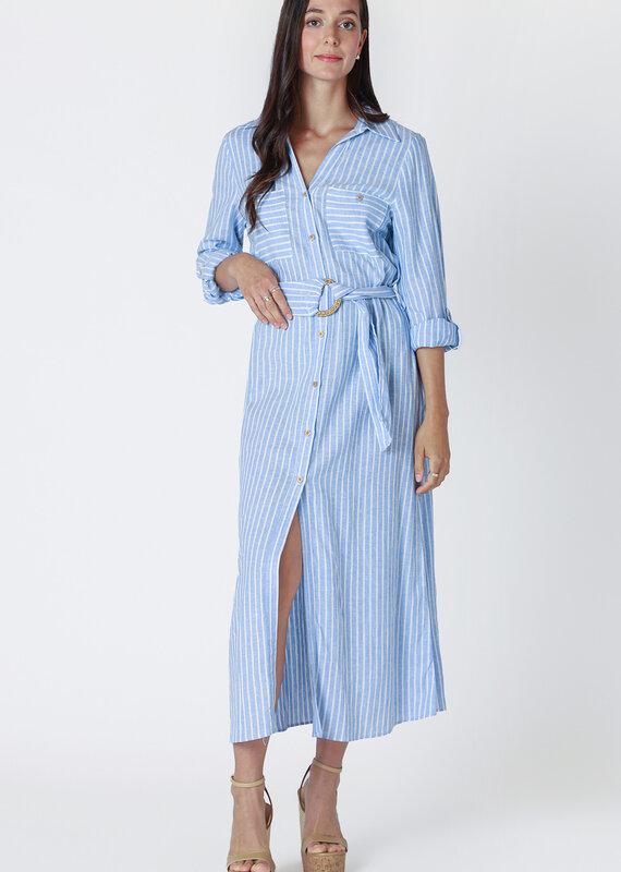 Dex LS Belted Shirtdress