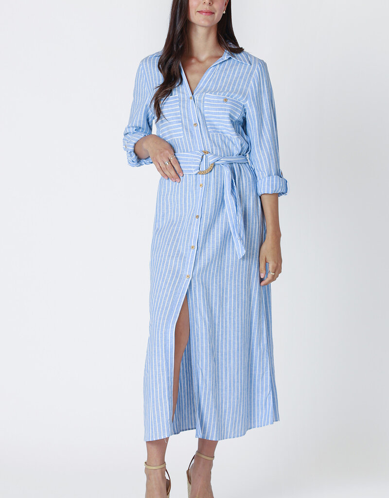 Dex LS Belted Shirtdress