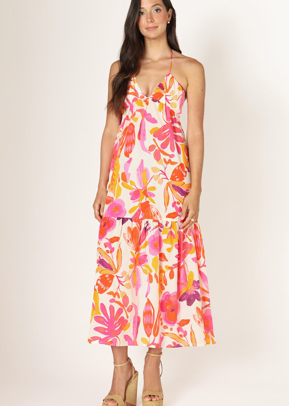 Dex SL Corset Tiered Maxi Dress