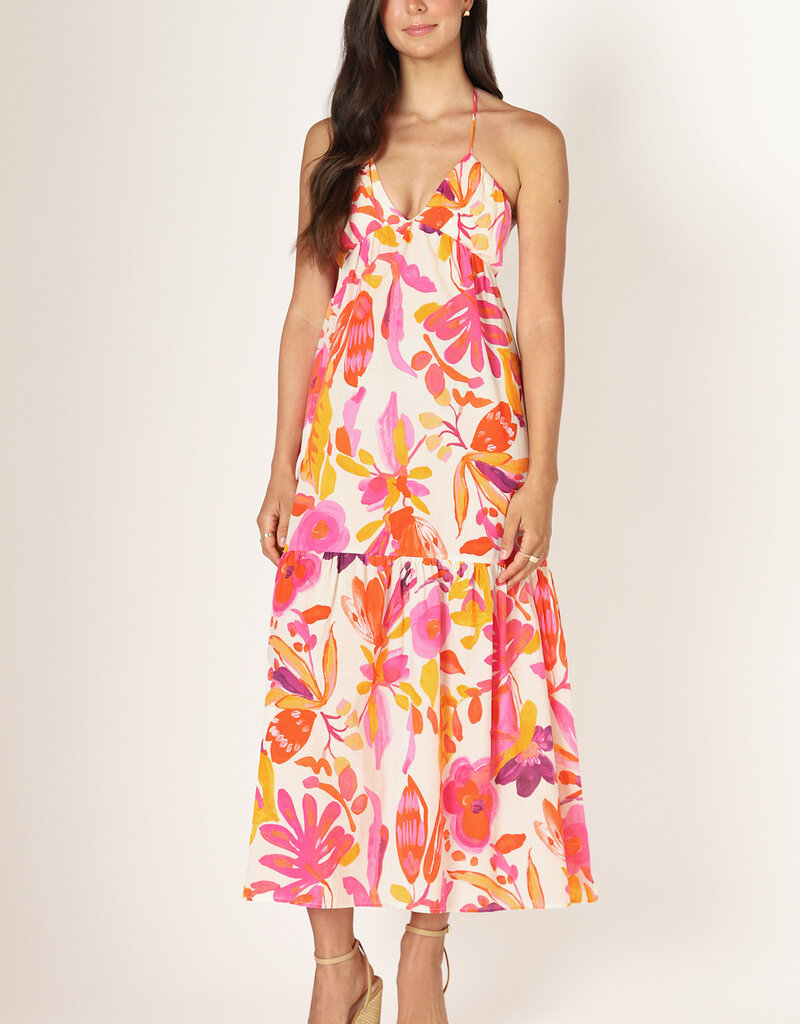 Dex SL Corset Tiered Maxi Dress