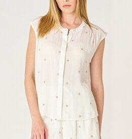 Dex SL Btn Embroidered Blouse