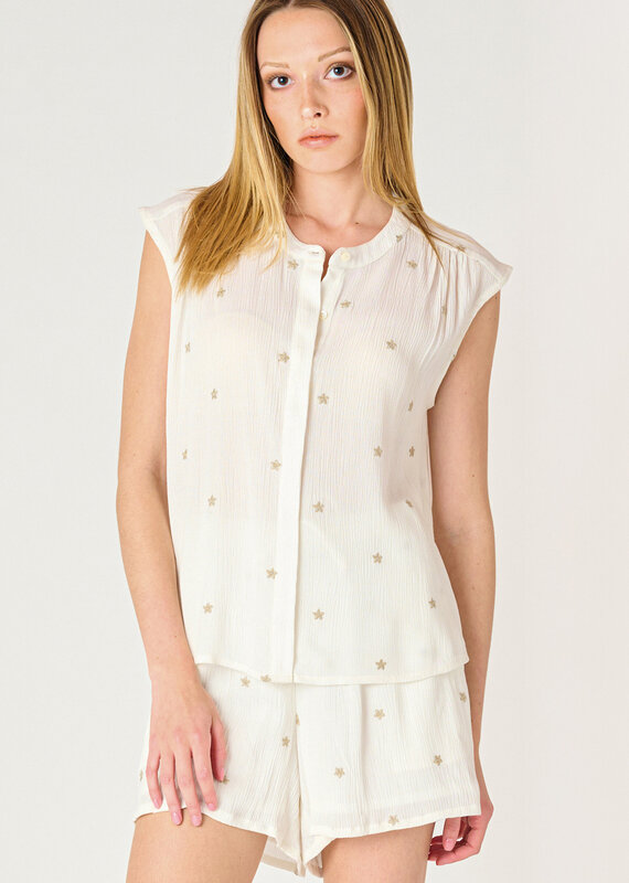 Dex SL Btn Embroidered Blouse