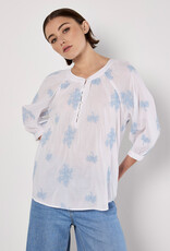 Apricot Embroidered Dotty Flower