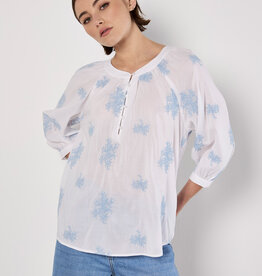 Apricot Embroidered Dotty Flower