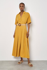 Apricot Boho Slub Belted Midi Skirt *Skirt Only*