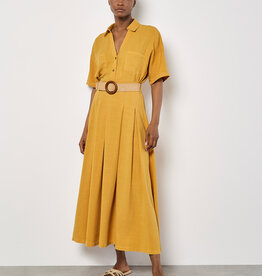 Apricot Boho Slub Belted Midi Skirt *Skirt Only*